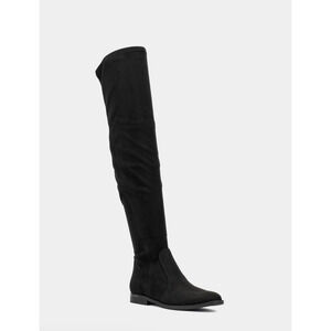 NIB Marc Fisher Renn Over The Knee Boots Black Suede 7.5